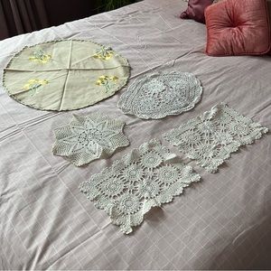 Vintage Linen & Lace Doily Bundle
